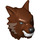 LEGO Reddish Brown Wolf Head with Dark Brown Fur (10302 / 14028)