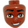 LEGO Reddish Brown Zac Female Minidoll Head (92198 / 101152)