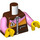 LEGO Reddish Brown Zipper Jacket Torso with Bright Pink Arms (973 / 76382)