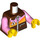 LEGO Brun rougeâtre Zipper Jacket Torse avec Bright Pink Bras (973 / 76382)