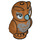 LEGO Reddish Copper Owl with Silver Patches and Turquoise Beak (67888 / 67895)