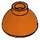 LEGO Rødlig orange Klods 1.5 x 1.5 x 0.7 Rund Dome Hat (37840)