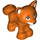 LEGO Reddish Orange Fox with White Ears and Whiskers (19532)