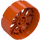 LEGO Rödaktig Orange Hard Plast Hjul Ø56 x 22 med Ekrar (55817 / 61745)