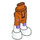 LEGO Naranja rojizo Cadera con Pants con Blanco Boots y Morado (106033)