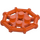 LEGO Roodachtig oranje Plaat 2 x 2 met Staaf Kader Octagonal (ronde noppen) (75937)