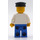 LEGO Refuse Collector mit Blau Overalls, Weiß Shirt, Blau Beine, Basic Smile Muster und Schwarz Hut Minifigur