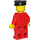 LEGO Repair Shop Owner with Red Zipper and Black Hat Minifigure