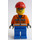 LEGO Repairman med orange Jakke Minifigur