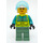 LEGO Rescue Helikoptéra Pilot s Eyelashes a Zvednutý Eyebrow Minifigurka