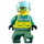 LEGO Rescue Helikopter Pilot med Oransje Solbriller Minifigur