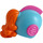 LEGO Retro Space Helmet with Dark Pink Parts and Orange Ponytail
