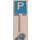 LEGO Road Sign Square White &#039;P&#039; on Blue