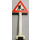 LEGO Road Sign Triangle with Road Worker (649)