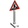LEGO Road Sign Triangle mit Worker und Zwei Piles (649)