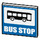 LEGO Roadsign Clip-on 2 x 2 Square with Blue Bus Stop Decoration with Open &#039;O&#039; Clip (15210 / 27098)