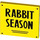 LEGO Roadsign Clip-on 2 x 2 Square with Sign „RABBIT SEASON“ with Open &#039;O&#039; Clip (15210)