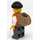 LEGO Robber met Snor, Oranje Vest en Open Zak Minifiguur