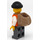 LEGO Robber with Moustache, Orange Vest and Open Sack Minifigure