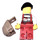 LEGO Robber with Stripped Shirt, Stained Red Overalls and Open Sack Minifigure