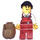 LEGO Robber with Stripped Shirt, Stained Red Overalls and Open Sack Minifigure