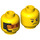 LEGO Robin Minifigure Head (Recessed Solid Stud) (3626 / 36351)