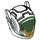 LEGO Roboter Helm mit Ear Antennas mit Green und Schwarz Hexagons (46534 / 76821)