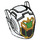 LEGO Roboter Helm mit Ear Antennas mit Mei Gold und Green Muster (46534 / 67336)