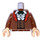 LEGO Ron Weasley mit Reddish Braun Jacke und Ruffle Hemd Minifigur Torso (973 / 76382)