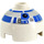 LEGO Round Brick 2 x 2 Dome Top (Undetermined Stud) with Silver and Blue Pattern (R2-D2) (83715)