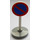 LEGO Round Road Sign with no park stop pattern with base Type 2