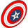 LEGO Round Shield with Curved Face with Captain America Logo (75902 / 104369)