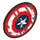 LEGO Round Shield with Curved Face with Weathered Captain America Shield Decoration (75902)