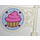 LEGO Rond Sign 1 x 5 x 3 met Cupcake Sticker (13459)