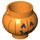 LEGO Rounded Pot / Cauldron with Halloween Pumpkin (22381 / 98374)