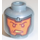 LEGO Royal Soldat Hoved med orange Background, Smile og Angry (Forsænket solid knops) (3626)