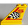 LEGO Rudder 1 x 3 x 4 with &#039;5&#039;, Black and White Checkered Flag (left) Sticker (2340)