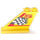 LEGO Ror 1 x 3 x 4 med &#039;5&#039;, Svart og Hvit Checkered Flagg (Venstre) Klistremerke (2340)