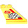 LEGO Roer 1 x 3 x 4 met &#039;5&#039;, Zwart en Wit Checkered Vlag (Rechts) Sticker (2340)