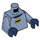 LEGO Sand Blue Alfred Pennyworth Classic Batsuit Minifig Torso (973 / 76382)