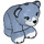 LEGO Sand Blue Bear (Sitting) with White Muzzle (17439)