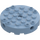 LEGO Sand Blue Brick 6 x 6 Round with Technic Pin Hole (18897)