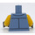 LEGO Sand Blue Female Stunt Motorbike Rider Minifig Torso (973 / 76382)