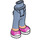 LEGO Zandblauw Heup met Pants met Dark Roze Shoes en Wit Laces (16985 / 35584)