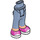 LEGO Sand Blue Hip with Pants with Dark Pink Shoes and White Laces (16985 / 35584)