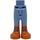 LEGO Sand Blue Hip with Pants with Medium Flesh Boots and Black Laces (100945)