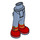 LEGO Bleu sable Hanche avec Pants avec rouge Boots et Gold Straps (35642)