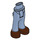 LEGO Zandblauw Heup met Pants met Reddish Bruin Shoes (35584 / 35642)