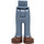 LEGO Zandblauw Heup met Pants met Reddish Bruin Shoes (35584 / 35642)