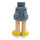 LEGO Sand Blue Hip with Rolled Up Shorts with Yellow Shoes with Thick Hinge (11403)